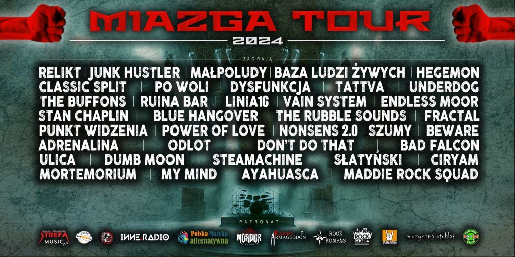 Nadchodzi Miazga Tour 2024 z najlepszą polską muzyką.